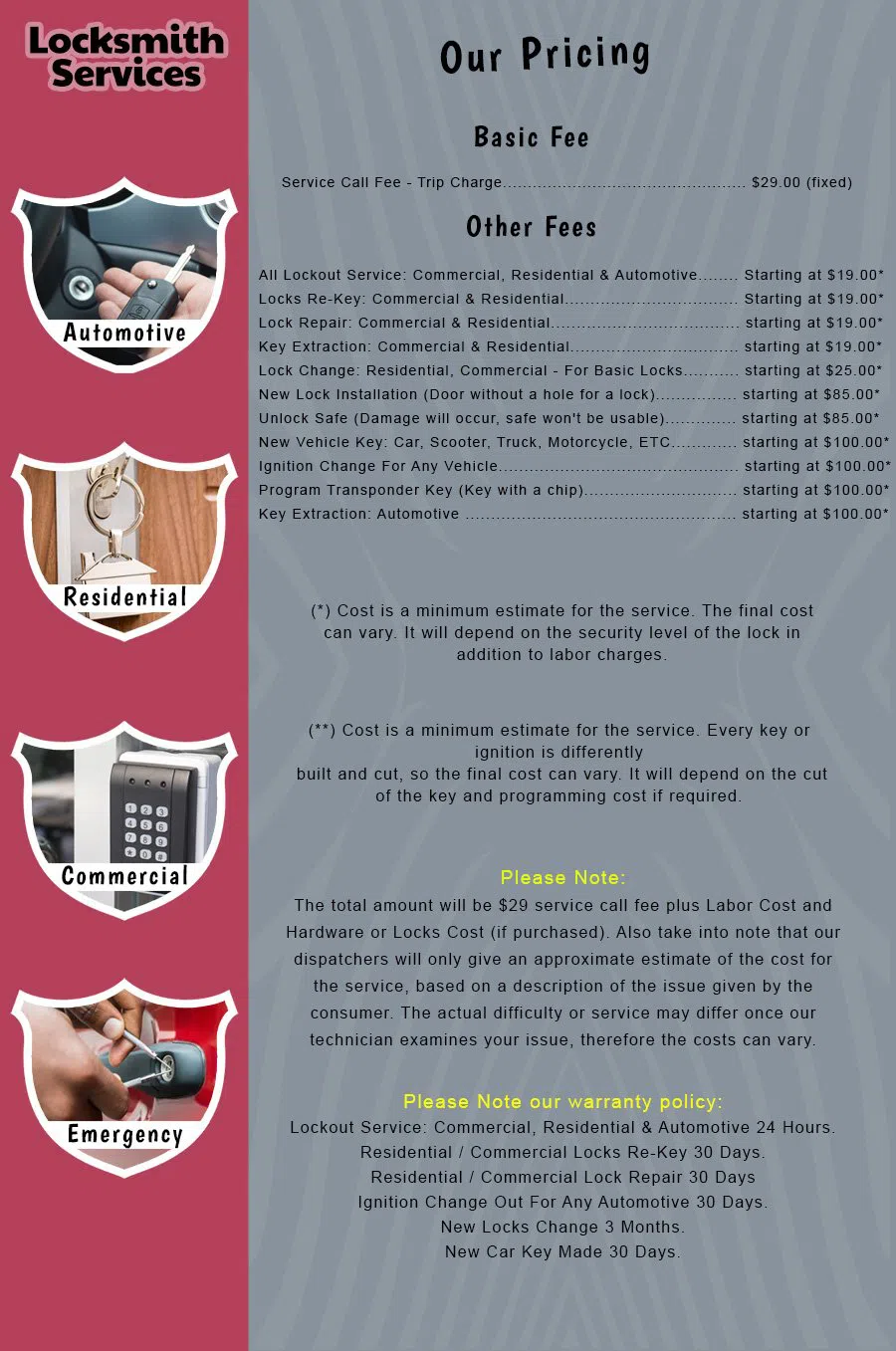 Columbus Locksmith Store Columbus, OH 614-360-9349 - Pricelist-14